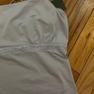 Wild Fable Gray Lace Trim Tank Top